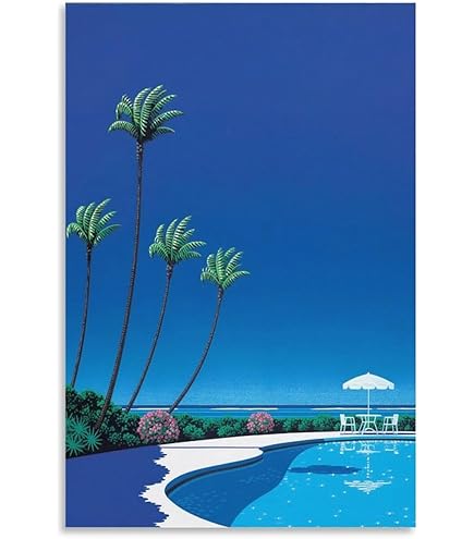 Amazon.co.jp: 永井 博イラストレーターの作品（夏 25）印刷された